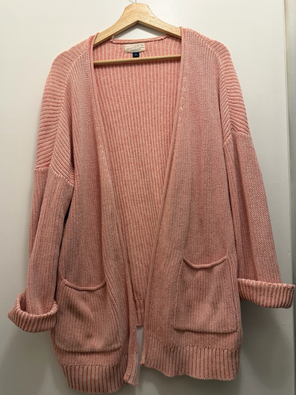 Universal Thread Dusty Pink Open-Front Chunky Cardigan Size Medium